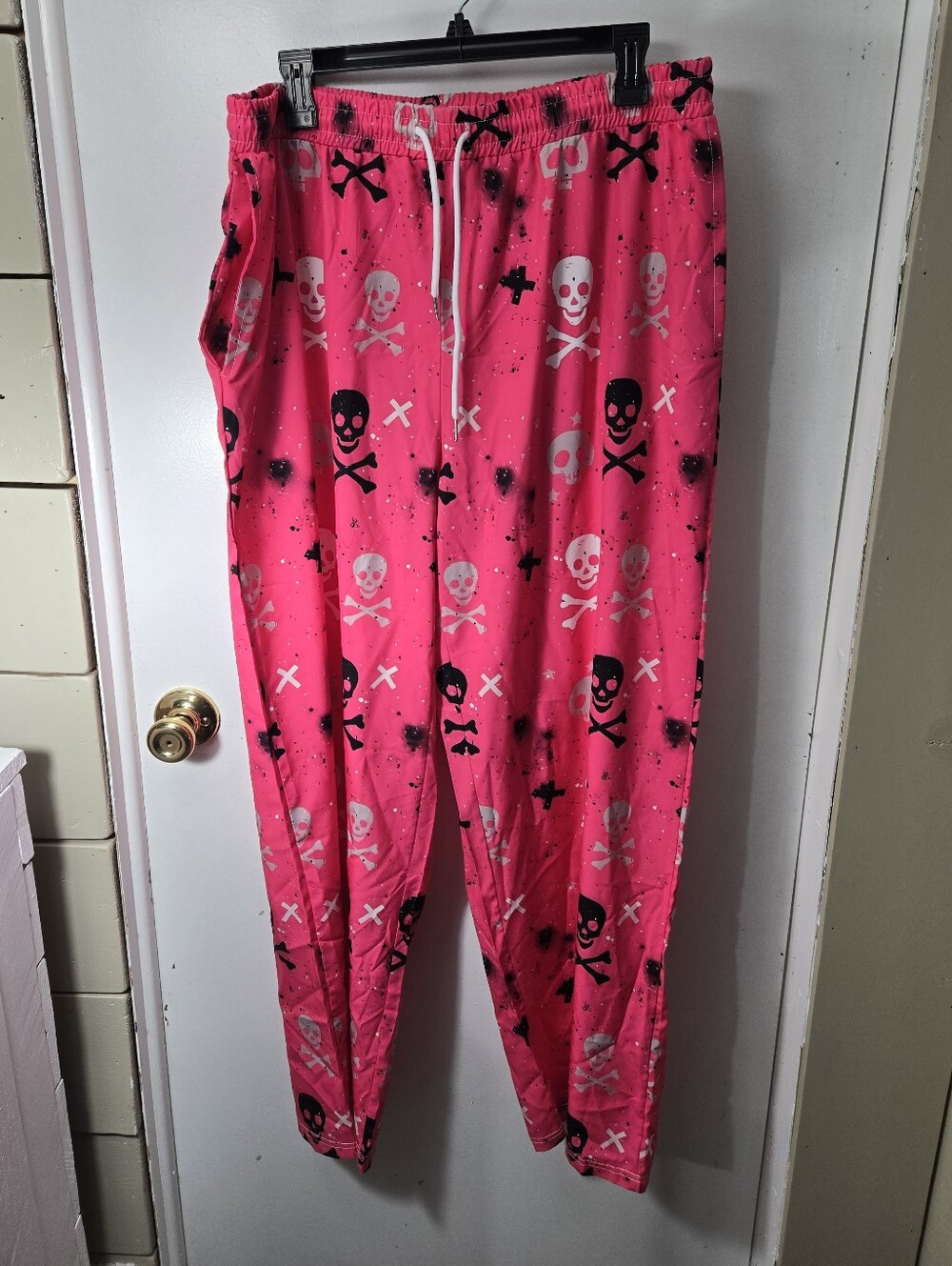 Skull Bones Print Pajama Pants Gothic Edgy Glam Whimsigoth Unbranded Size XXL